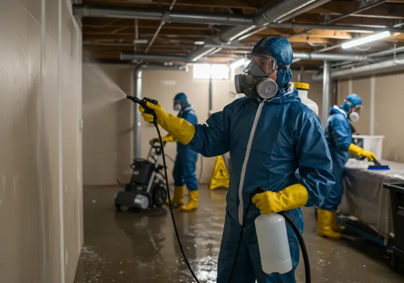 Basement Sanitization and Antimicrobial Treatment process in Jennings County, IN